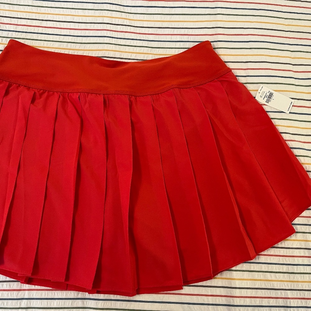Womens Old Navy Pleated Red Tennis Skirt Size Large